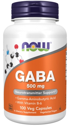 Now Foods Gaba 500 mg 100 rostlinných kapsúl