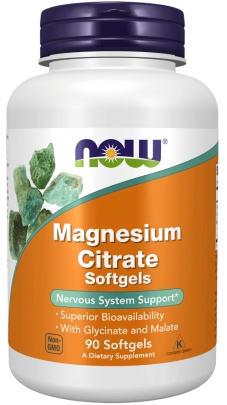 Now Foods Magnesium Citrate (glycinát, citrát, malát) 180 kapsúl