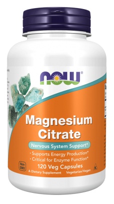 Now Foods Magnesium Citrate, Horčík citrát 120 kapsúl
