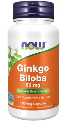 Now Foods Ginkgo Biloba 60 mg 120 kapsúl