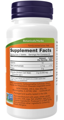 Now Foods Chlorella 1000 mg 120 tabliet