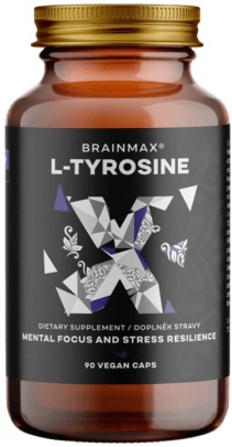 BrainMax L-Tyrosine L-tyrosin 750 mg 90 rostlinných kapsúl