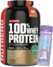 Nutrend 100% Whey Protein 2250 g + Pump Shot 60 ml - rainbow ZADARMO