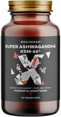 BrainMax Super Ashwagandha extrakt KSM-66® 50 rostlinných kapsúl