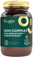 Beggs Iron bisglycinate 20 mg rosehip extract 100 kapsúl
