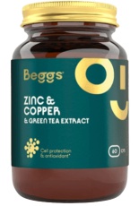 Beggs Zinc + Copper + Green tea extract 60 kapsúl