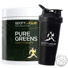 SportWave PURE GREENS DAILY VITALITY 300 g - citron/ limetka + SportWave Šejkr 600 ml ZADARMO