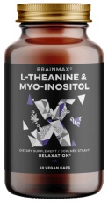 BrainMax L-Theanine & Myo-Inositol 60 rastlinných kapsúl