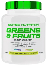 Scitec Greens & Fruits 600 g - hruška a citronová tráva