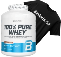 BioTechUSA 100% Pure Whey 2270 g + Tričko BiotechUSA ZDARMA