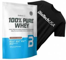 BioTechUSA 100% Pure Whey 1000 g + BioTechUSA Tričko ZDARMA