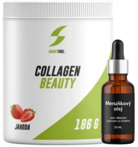 SmartFuel Collagen Beauty (vlasy, nechty, pleť) 186 g + meruňkový olej zadarmo