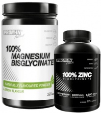 Prom-in 100% Magnesium Bisglycinate 390 g + Zinek 120 tablet ZADARMO