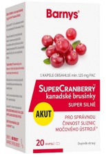 Barnys SuperCranberry Kanadské Brusinky Super Silné 20 kapslí