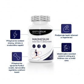 Sportwave Magnesium Good Night Bisglycinate 90 kapslí