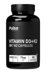 Pulse Performance Vitamin D3+K2 MK-7 60 kapslí