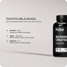 Pulse Performance Micronized Creatine 180 kapslí