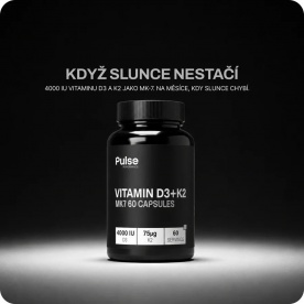 Pulse Performance Vitamin D3+K2 MK-7 60 kapslí