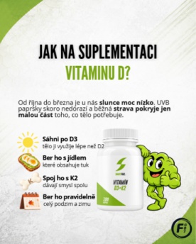 SmartFuel Vitamin D3 + K2 (D3 5000 IU / K2 jako MK-7) 100 kapsúl