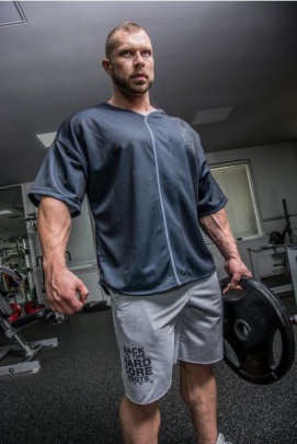 Nebbia Fitness šortky Hard 344 šedé  - L VÝPRODEJ