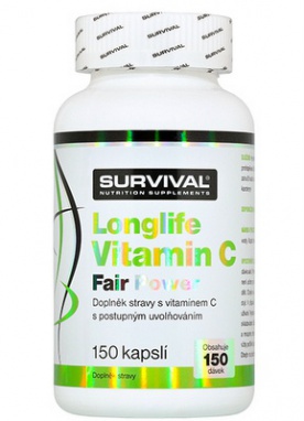 Survival Longlife Vitamin C Fair Power 150 kapslí VÝPRODEJ