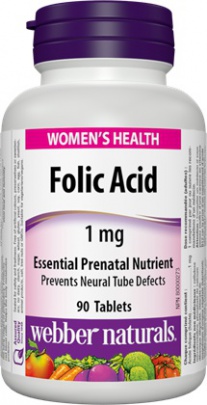 Webber Naturals Folic Acid 90 tablet VÝPRODEJ 3.2025