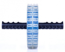 Spokey Posilovací kolečko double roller 18,5cm - modré