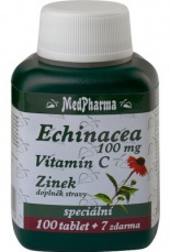 MedPharma Echinacea 100mg + vitamin C + zinek 107 tablet