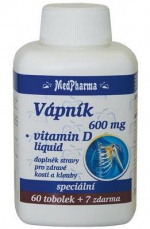 MedPharma Vápník 600 mg + Vitamín D 67 kapslí