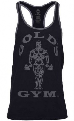 Gold's Gym pánské tílko GGVST004 Muscle Joe Contrast černo/šedé - XL