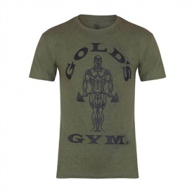 Gold's Gym pánské tričko army GGTS002 zelená - S