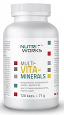 NutriWorks MULTI-VITA-MINERALS 120 kapslí (77g)