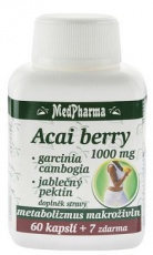 MedPharma Acai berry 1000 mg + garcinia cambogia + jablečný pektin 67 kapslí