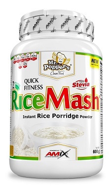 Amix Mr.Poppers Rice Mash 600 g - jahoda/jogurt PROŠLÉ DMT 8.2024