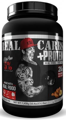 5% Nutrition Rich Piana Real Carbs + Protein 1430 g - Chocolate VÝPRODEJ