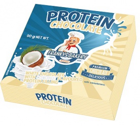 Frankys Bakery Protein White Chocolate 90g - strawberry