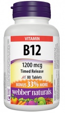 Webber Naturals Vitamin B12 1200 mcg 80 tablet