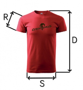 Czech Virus Basic pánské triko červené - XL
