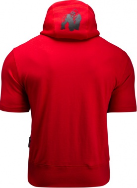 Gorilla Wear Pánská mikina Boston Short Sleeve Hoodie Red - L