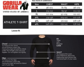 Gorilla Wear Pánské tričko Athlete T-shirt Black/White - XL
