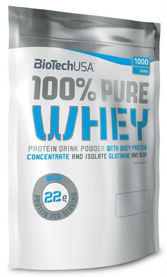 BioTechUSA 100% Pure Whey 1000 g - čokoláda VÝPRODEJ (POŠK. OBAL)