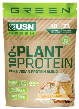 USN 100% Plant Protein 900g - jahoda