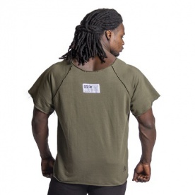 Gorilla Wear Pánské tričko s krátkým rukávem Classic Work Out Top Army Green VÝPRODEJ
