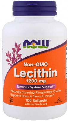 Now Foods Lecitin 1200 mg 100 kapslí