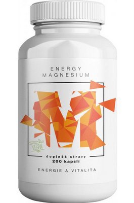 BrainMax Energy Magnesium 1000 mg 200 kapslí (Magnesium Malate - Hořčík malát, 164 mg)