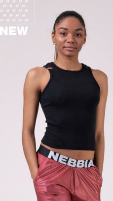 Nebbia Sports NEBBIA Labels crop top 516 black - M
