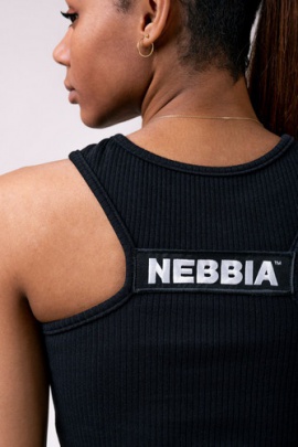 Nebbia Sports NEBBIA Labels crop top 516 black - M