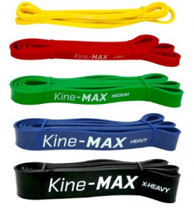 Kine-MAX Posilovací guma Super Loop Resistance band Kit - heavy modrá