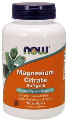 Now Foods Magnesium Citrate (glycinát, citrát, malát) 90 kapslí