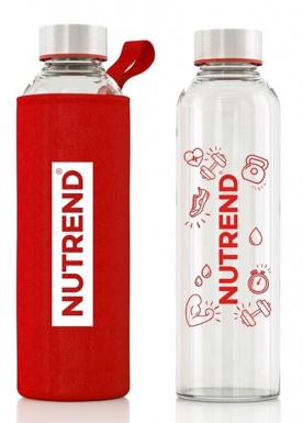 Nutrend skleněná láhev s termoobalem 500 ml - růžová